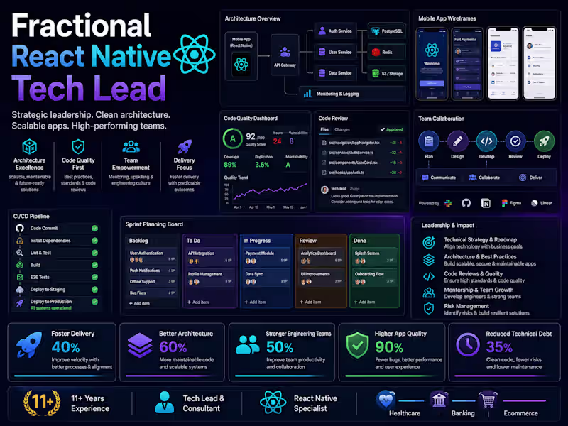Cover image for Fractional React Native Tech Lead