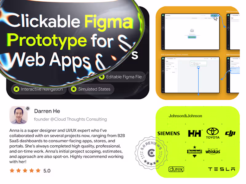 Cover image for Clickable Figma Prototypes for SaaS Applications and MVPs