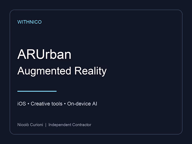 Cover image for ARUrban: Augmented Reality Painting for iOS
