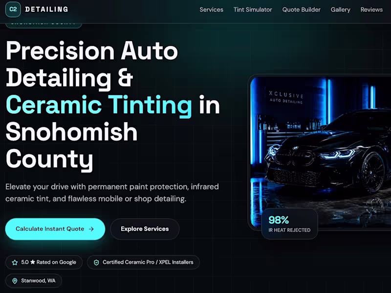 Cover image for Mobile-First UX Redesign for C2 Detailing