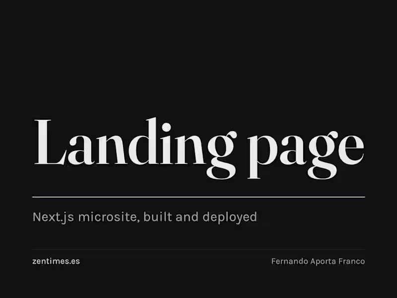 Cover image for Next.js Landing Page / Microsite + Deploy