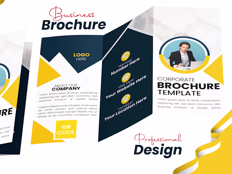 Cover image for modern trifold, bifold, or custom business brochures and flyers
