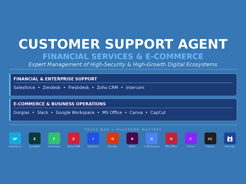 Cover image for Customer Support Agent for Financial Services and E-commerce