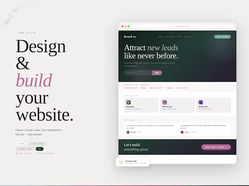 Cover image for AI-Powered Web Design  (Figma + Make + Claude Code)