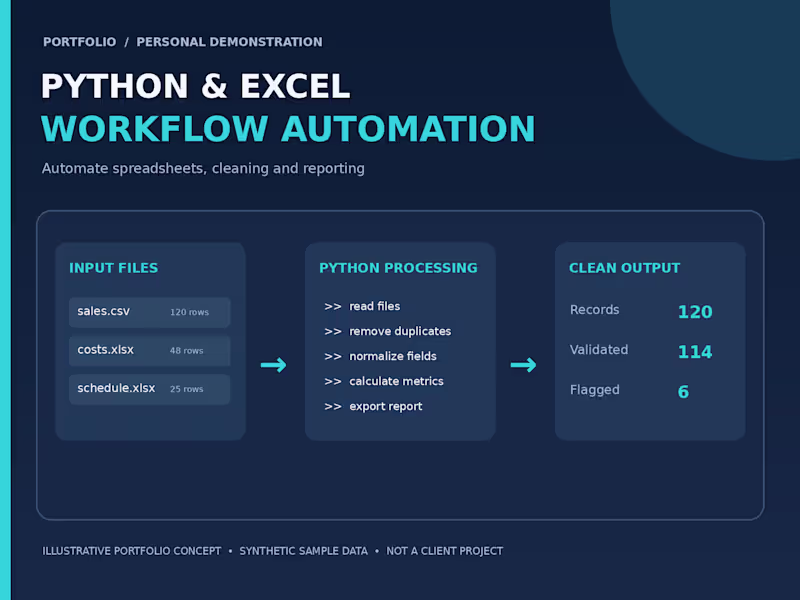 Cover image for Python & Excel Automation for Business Workflows