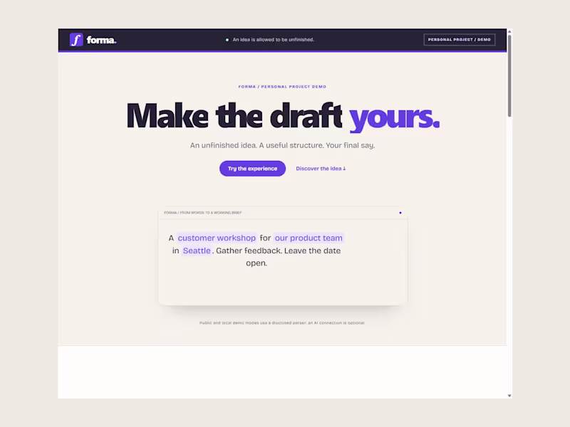 Cover image for Forma — AI-Assisted Product Intake Workflow