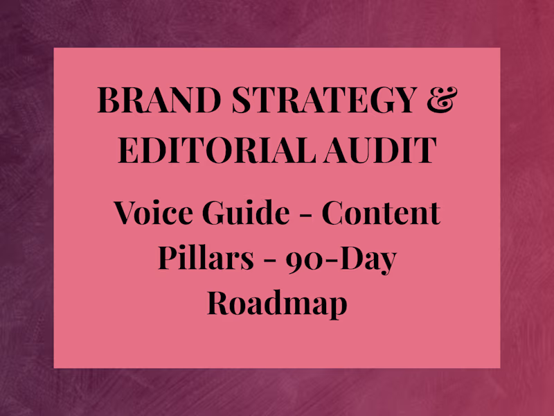 Cover image for Brand Strategy & Editorial Audit