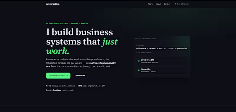 Cover image for Developer Portfolio — Next.js +