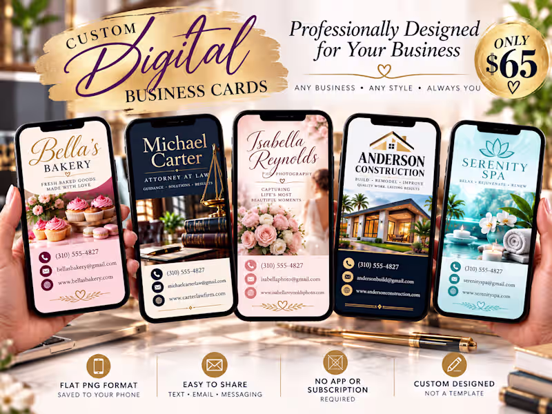 Cover image for Custom Digital Business Card Design