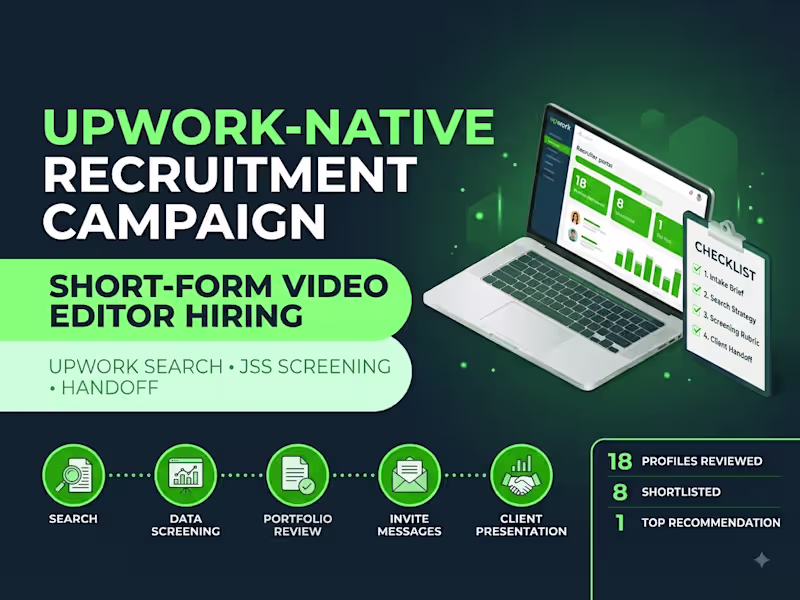 Cover image for Freelancer Sourcing & Upwork Talent Search Strategy