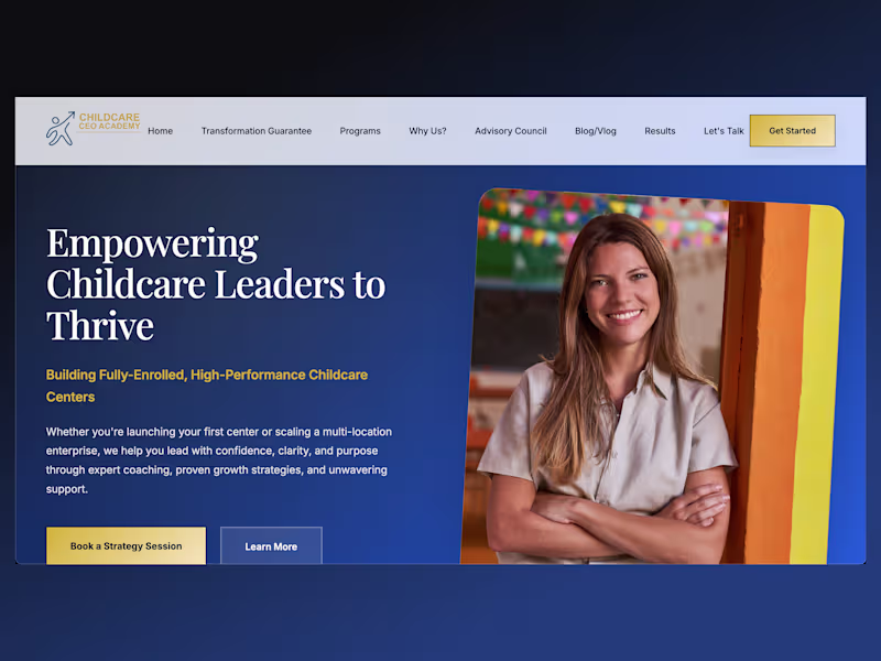 Cover image for Childcare CEO Academy - Business Coaching Platform