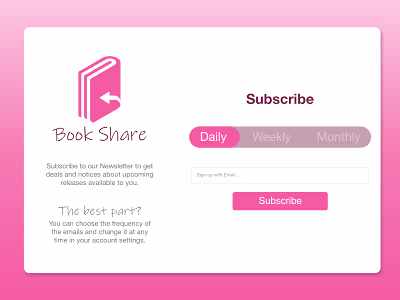 Cover image for Daily UI - Subscribe