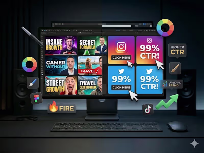 Cover image for Thumbnail & Social Media Creative Design