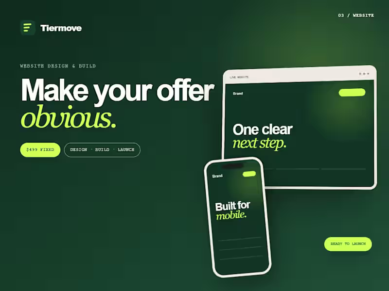 Cover image for Tiermove — Fixed-Price Service Website