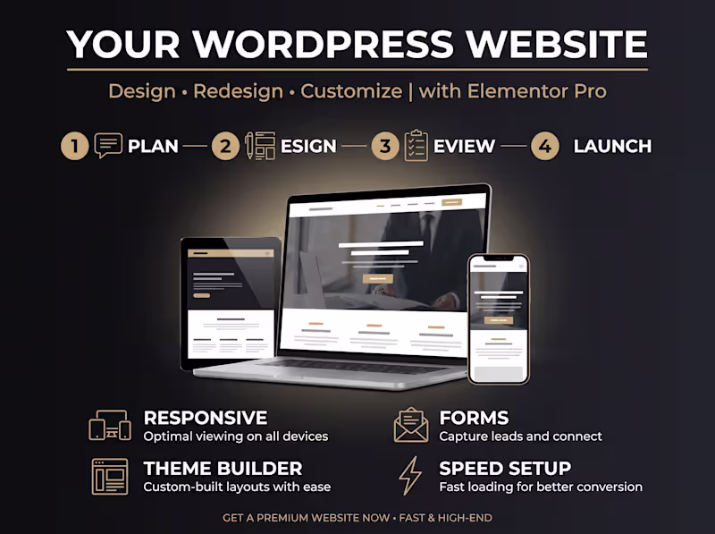Cover image for WordPress Redesign in Elementor Pro – Faster & Mobile-Ready