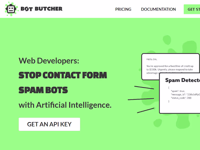 Cover image for Bot Butcher: context aware website spam filter for developers