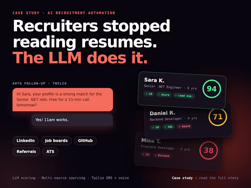 Cover image for AI Recruitment Engine: LLM Resume Scoring and Outreach