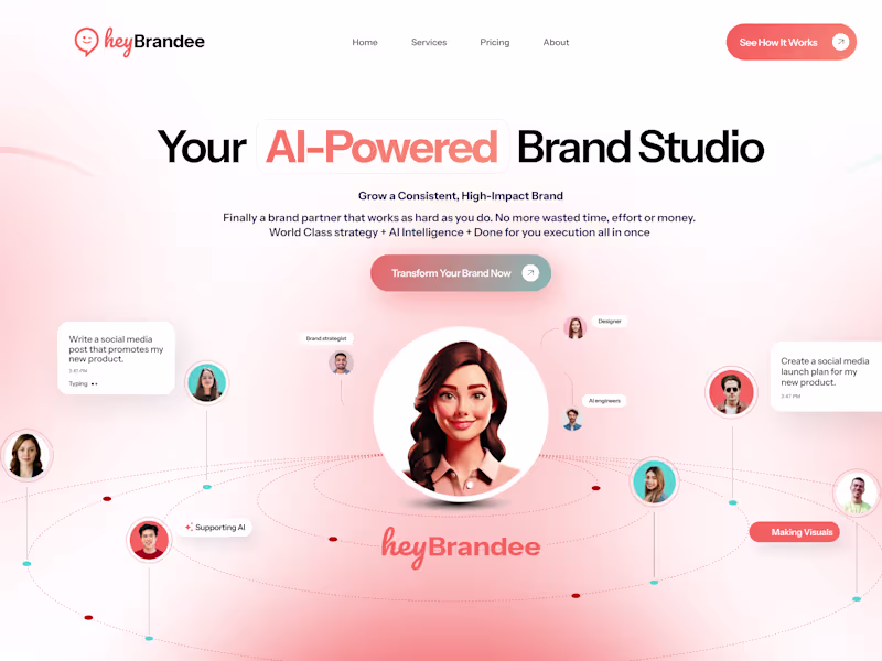 Cover image for HeyBrandee (SaaS) Website Redesign & Build
