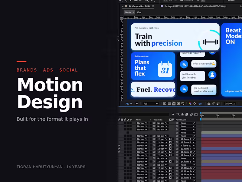 Cover image for Motion Design for Brands, Ads & Social