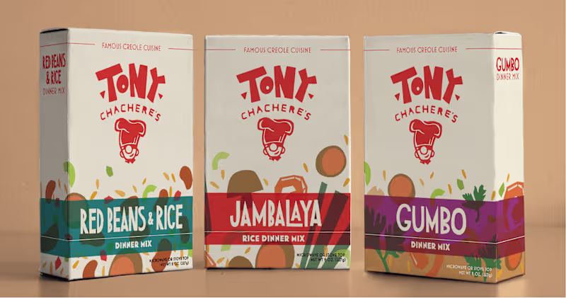 Cover image for Tony Chachere's Packaging