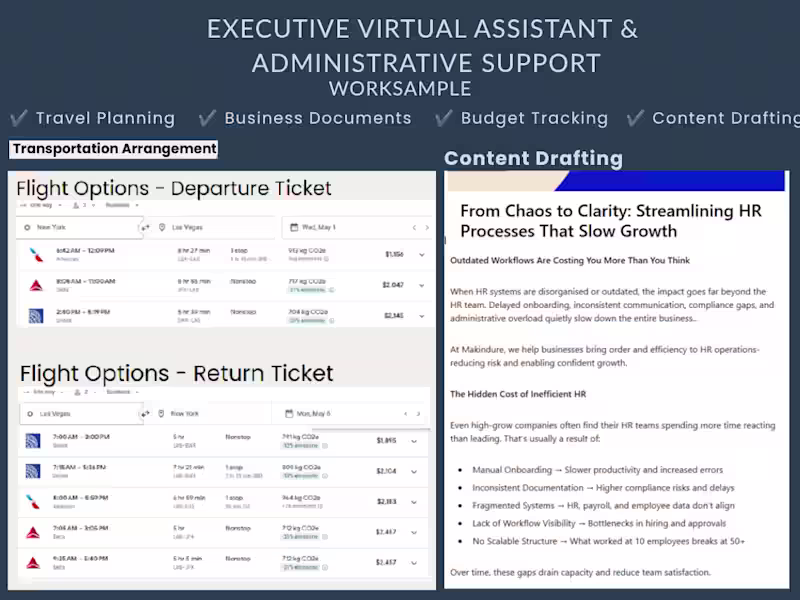 Cover image for Executive Virtual Assistant &  Administrative Support