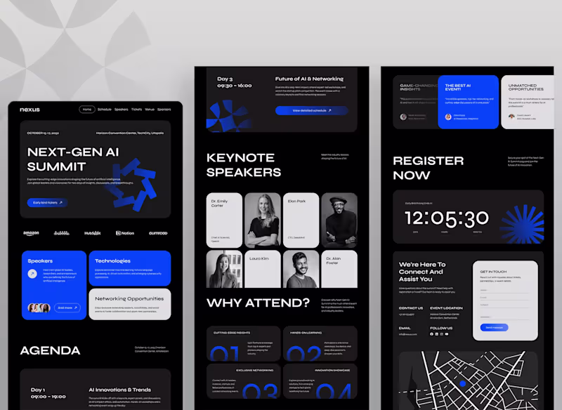 Cover image for Next-Gen AI Summit: A bold, high-impact landing page built f...