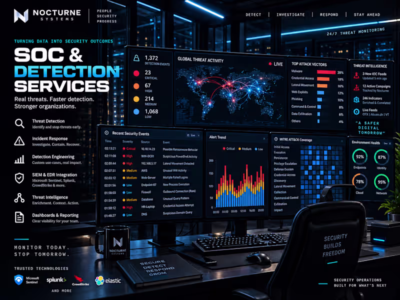 Cover image for I will build and improve your SOC detection & monitoring