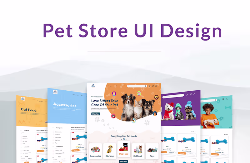 Cover image for Pet Store UI Design