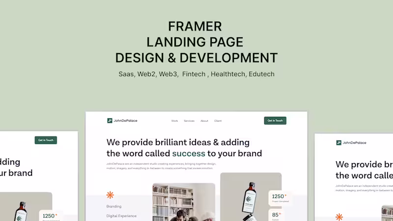 Cover image for Framer Landing Page Website 