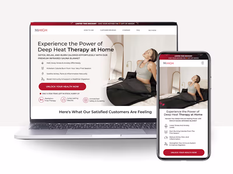 Cover image for Landing page design(CRO shopify landing page)