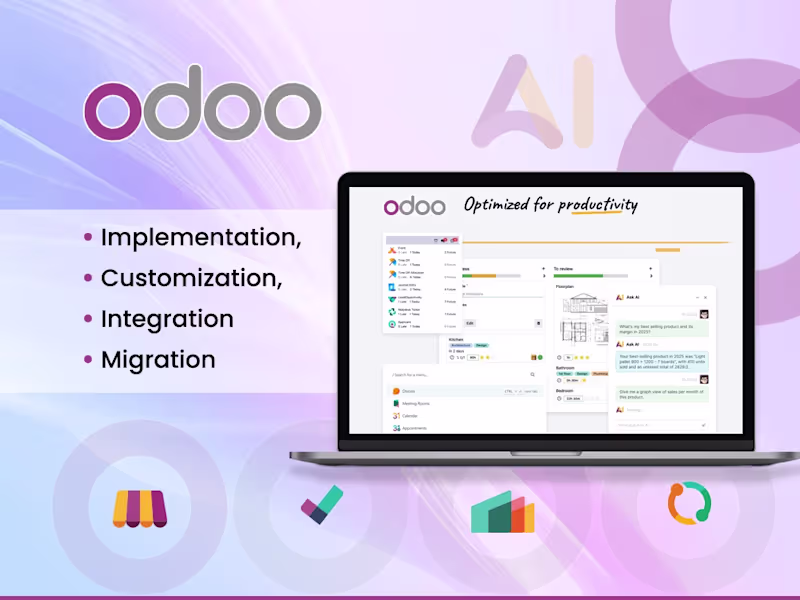 Cover image for Implemented and customized Odoo ERP
