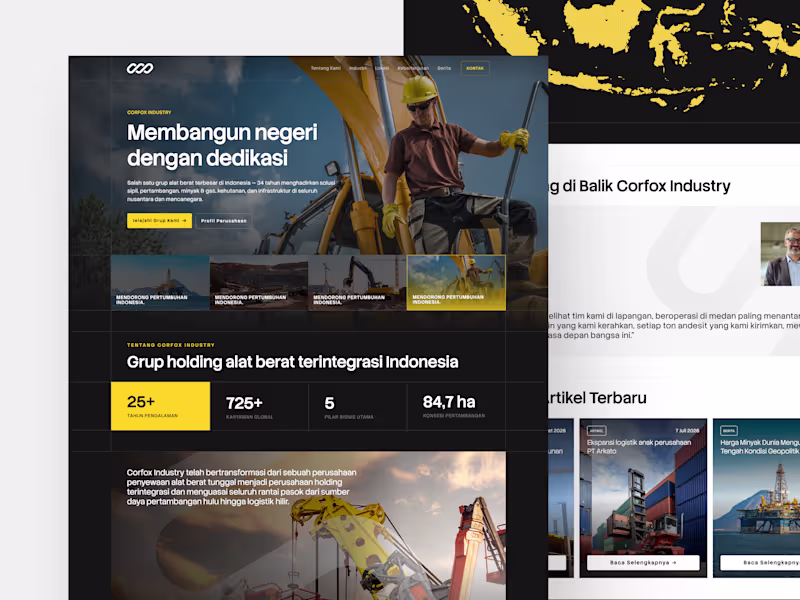 Cover image for Heavy Equipment Landing Page