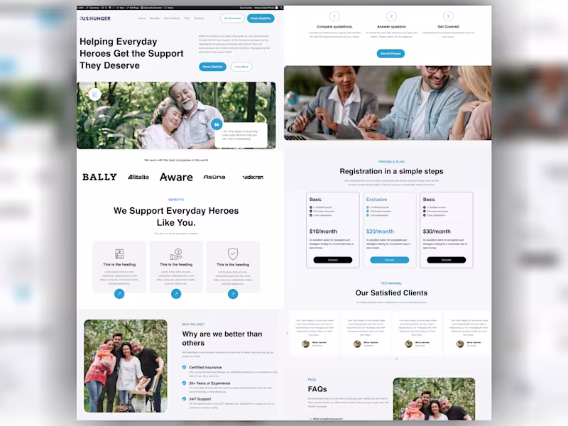 Cover image for US HUNGER WEBSITE