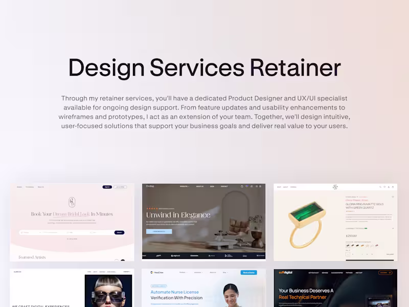 Cover image for Design Services - Retainer