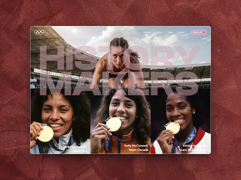 Cover image for Celebrating Women's Olympic History: Inspiring Hero Section