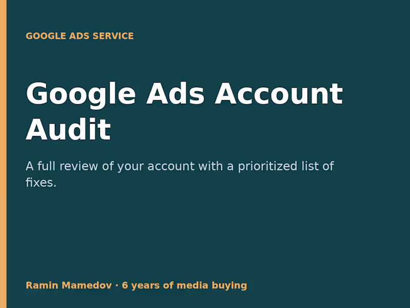 Cover image for Google Ads Account Audit