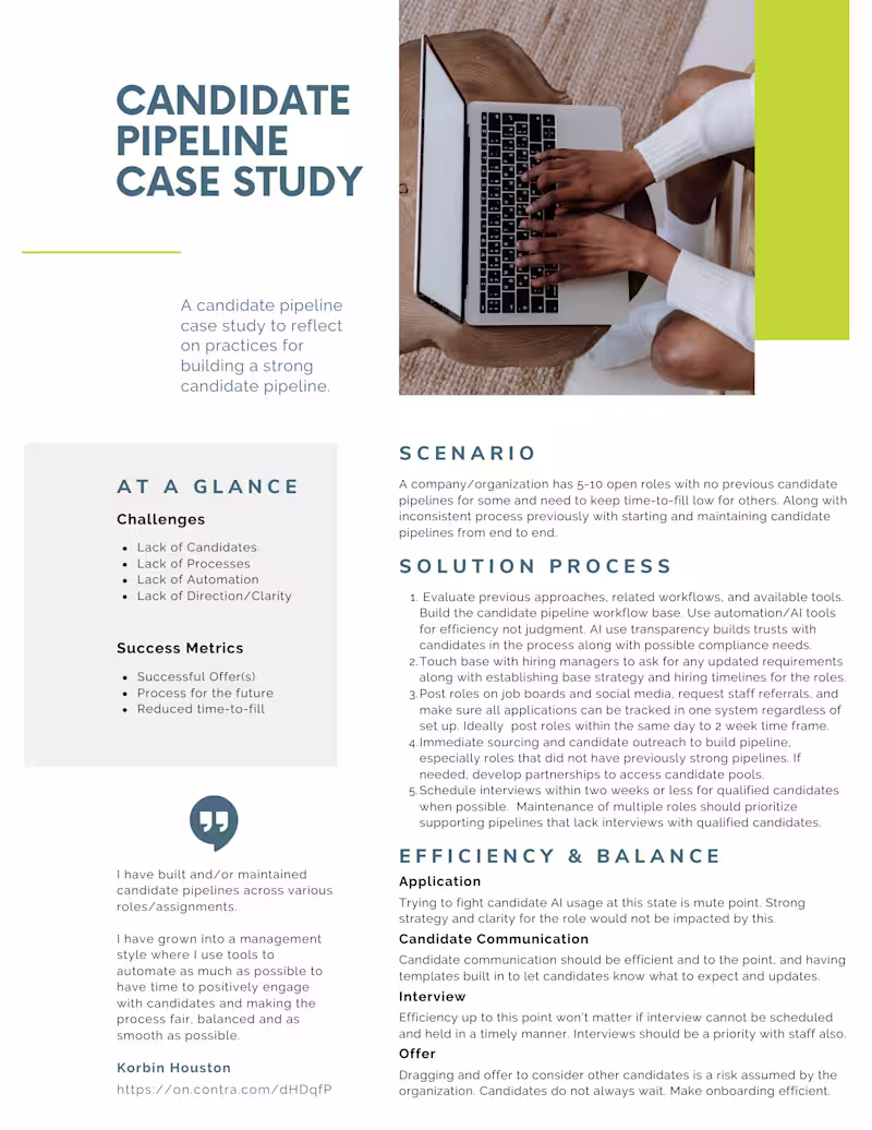 Cover image for Candidate Pipeline Case Study