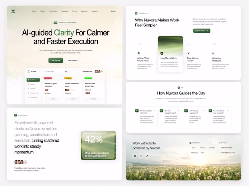 Cover image for Nuvora - Ai Landing Page