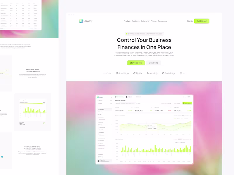Cover image for Financial Management Platform Landing Page