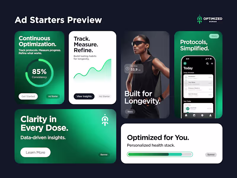 Cover image for Premium Logo & Mini Brand System for Optimized Human