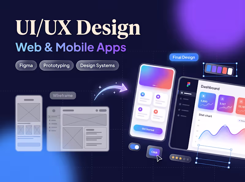 Cover image for UI/UX Design for Web & Mobile Apps