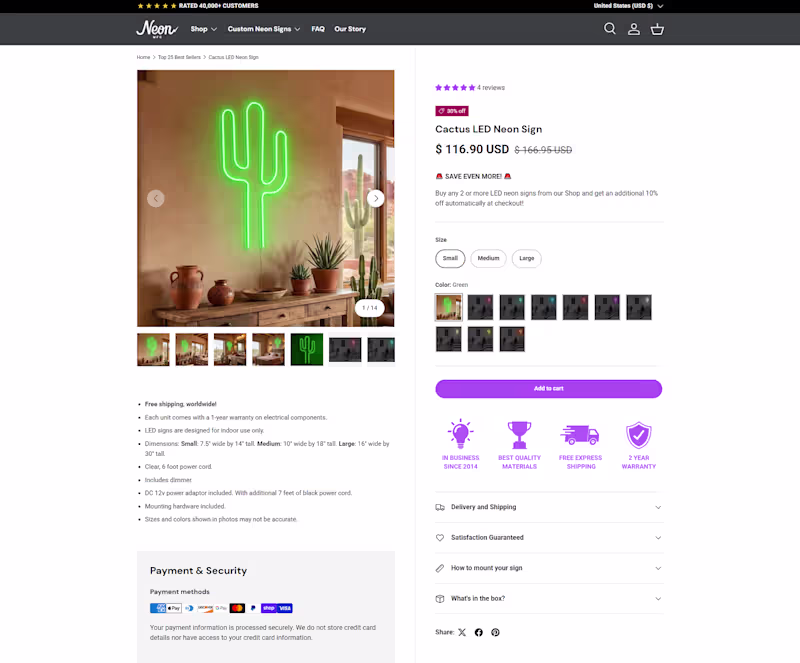 Cover image for Neon Mfg. (Shopify Plus) –