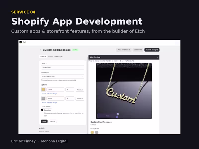 Cover image for Shopify App & Storefront Development