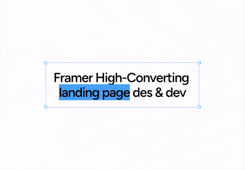 Cover image for High-converting landing page design & development in Framer
