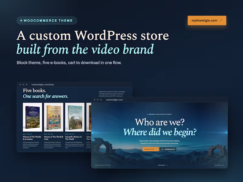 Cover image for A Custom WooCommerce Store Built from a Video Brand