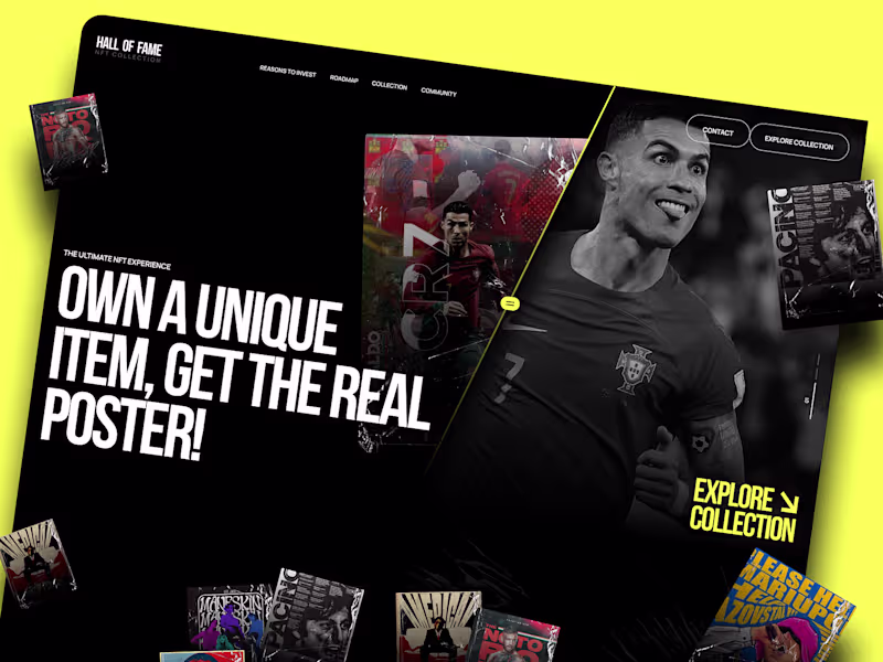 Cover image for Hall of Fame | NFT Collection Landing Page 