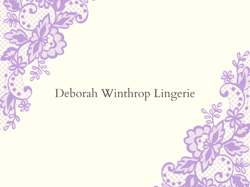 Cover image for Deborah Winthrop Lingerie