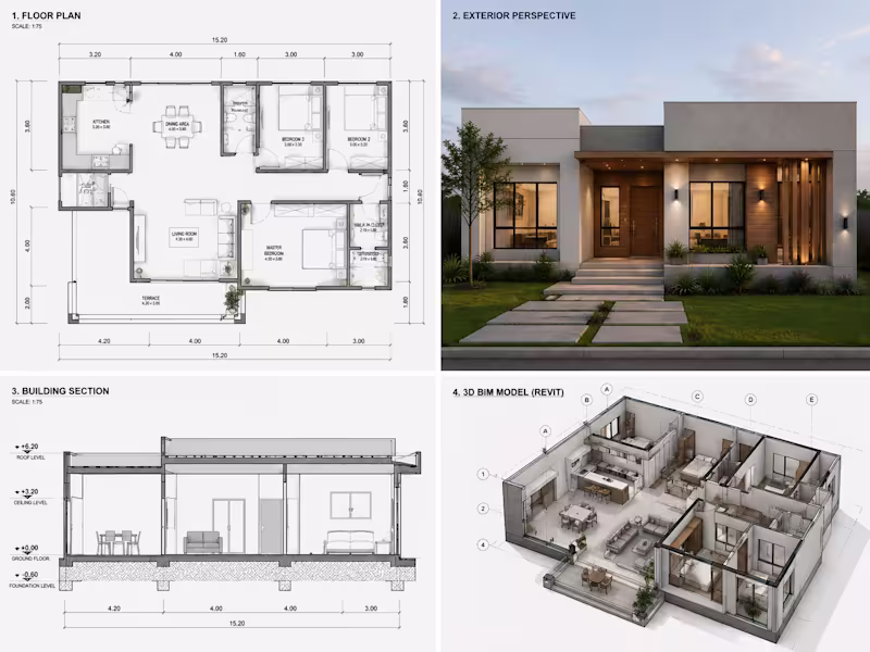 Cover image for Modern residential design created using