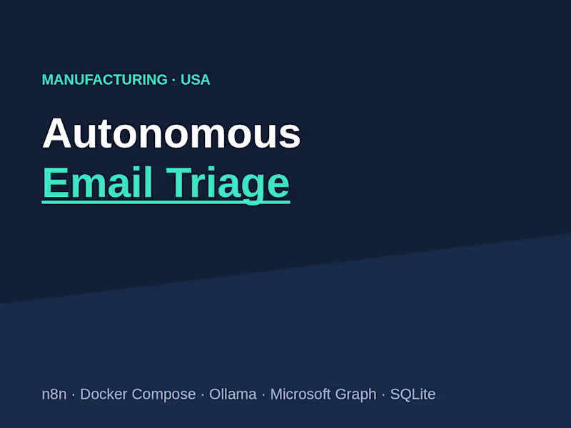 Cover image for Autonomous Email Triage for a US Gear-Pump Manufacturer