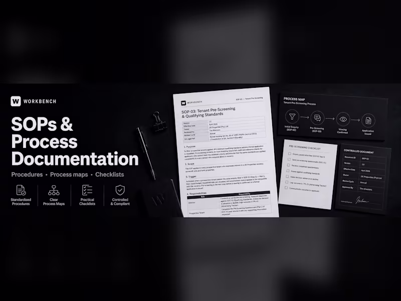 Cover image for SOP & Process Documentation Package